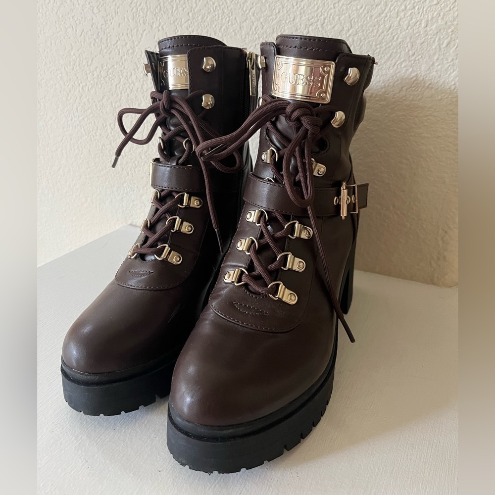 GUESS Canaly Brown Boots Size 9 Women